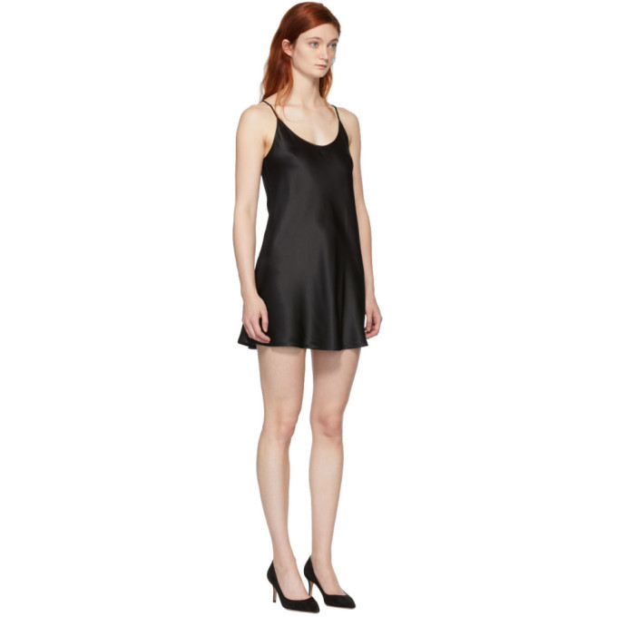 La Perla Black Silk Short Slip Dress La 