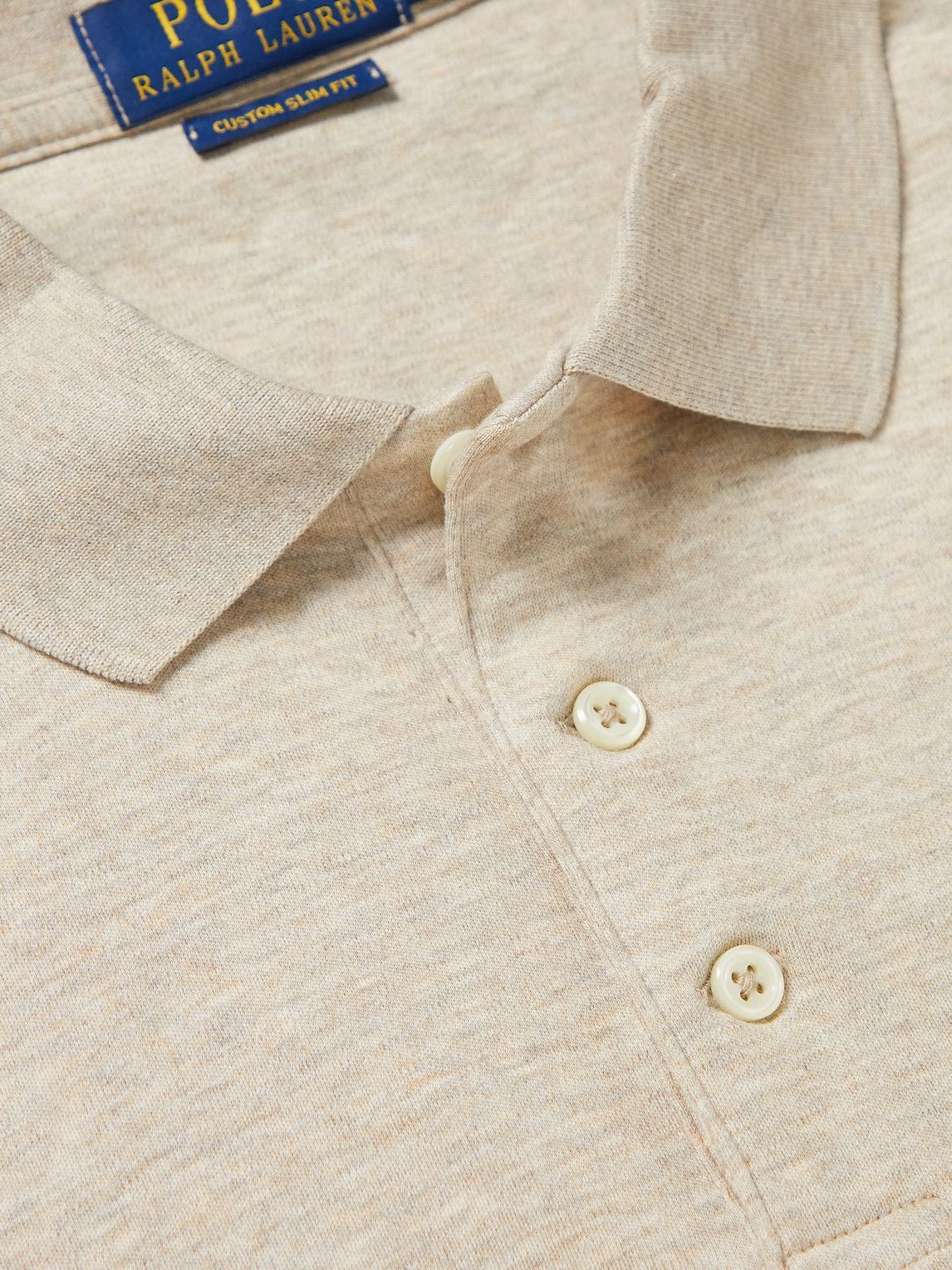 Polo Ralph Lauren - Logo-Embroidered Cotton-Jersey Polo Shirt - Neutrals
