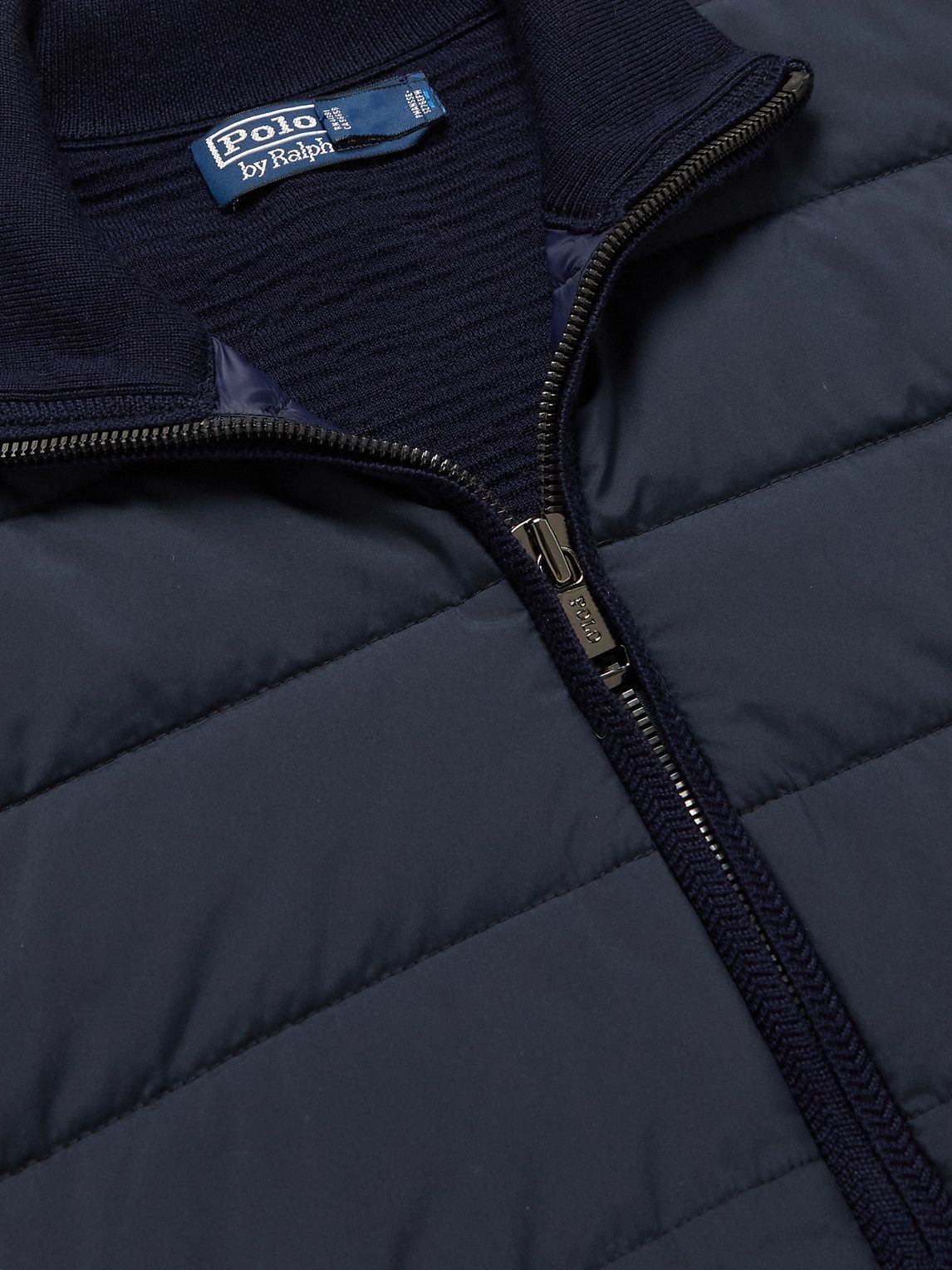 Polo Ralph Lauren - Wool-Trimmed Quilted Nylon Jacket - Blue