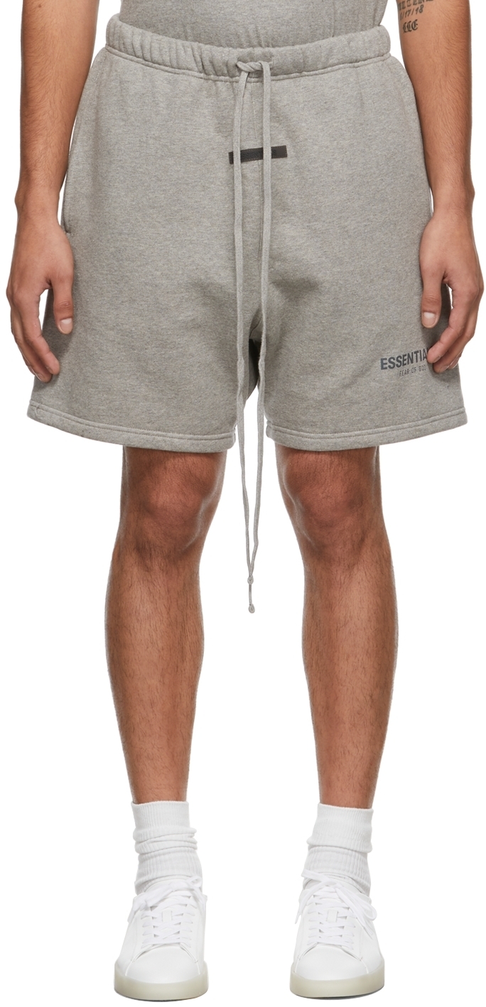 Essentials Grey Fleece Shorts Essentials