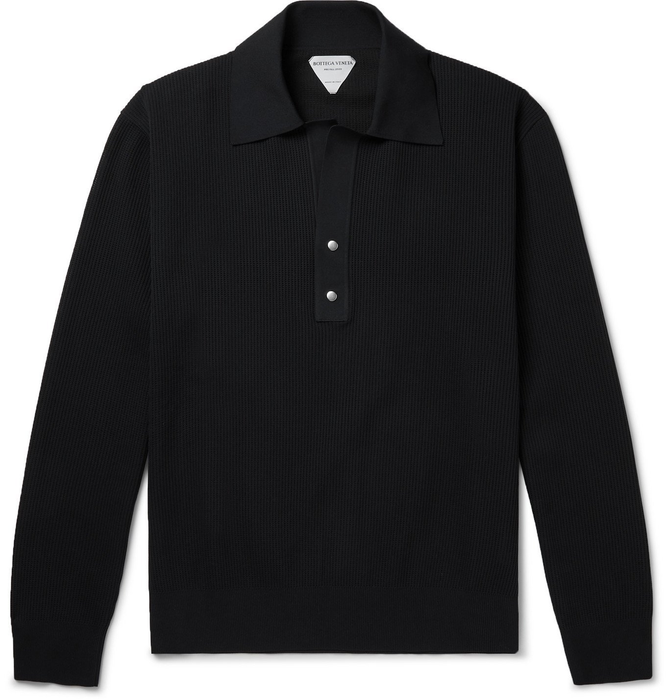 Bottega Veneta - Tech-Piqué Polo Shirt - Black Bottega Veneta