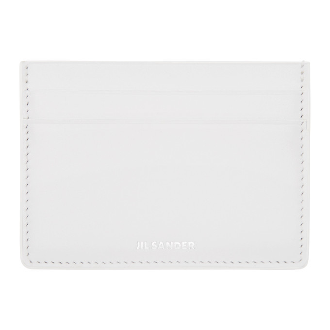 Jil Sander White Leather Card Holder Jil Sander