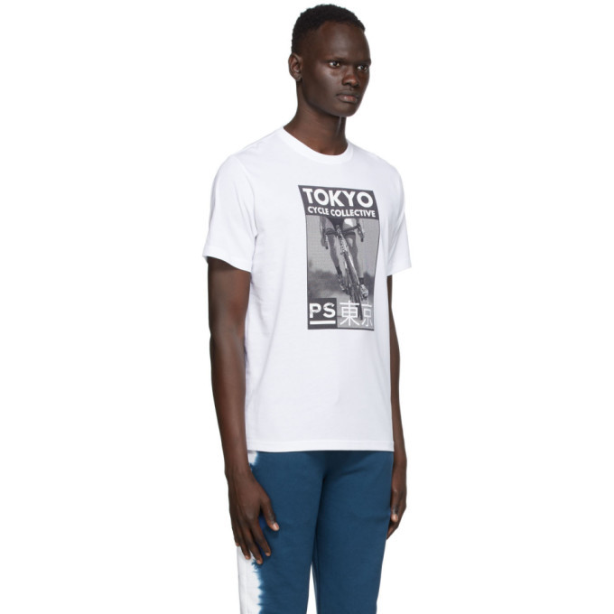 Ps By Paul Smith White Tokyo Cycle T Shirt Ps By Paul Smith