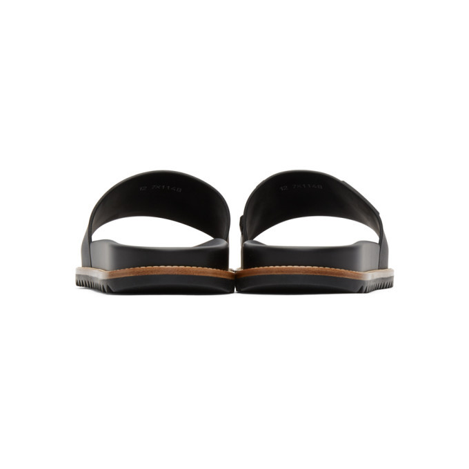 fendi black rubber slides
