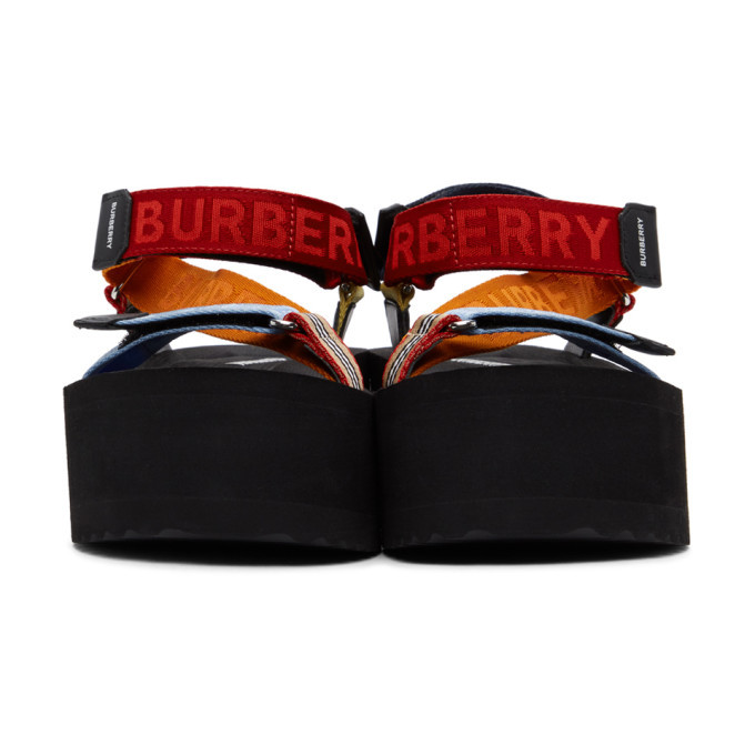 burberry multicolor flat sandals