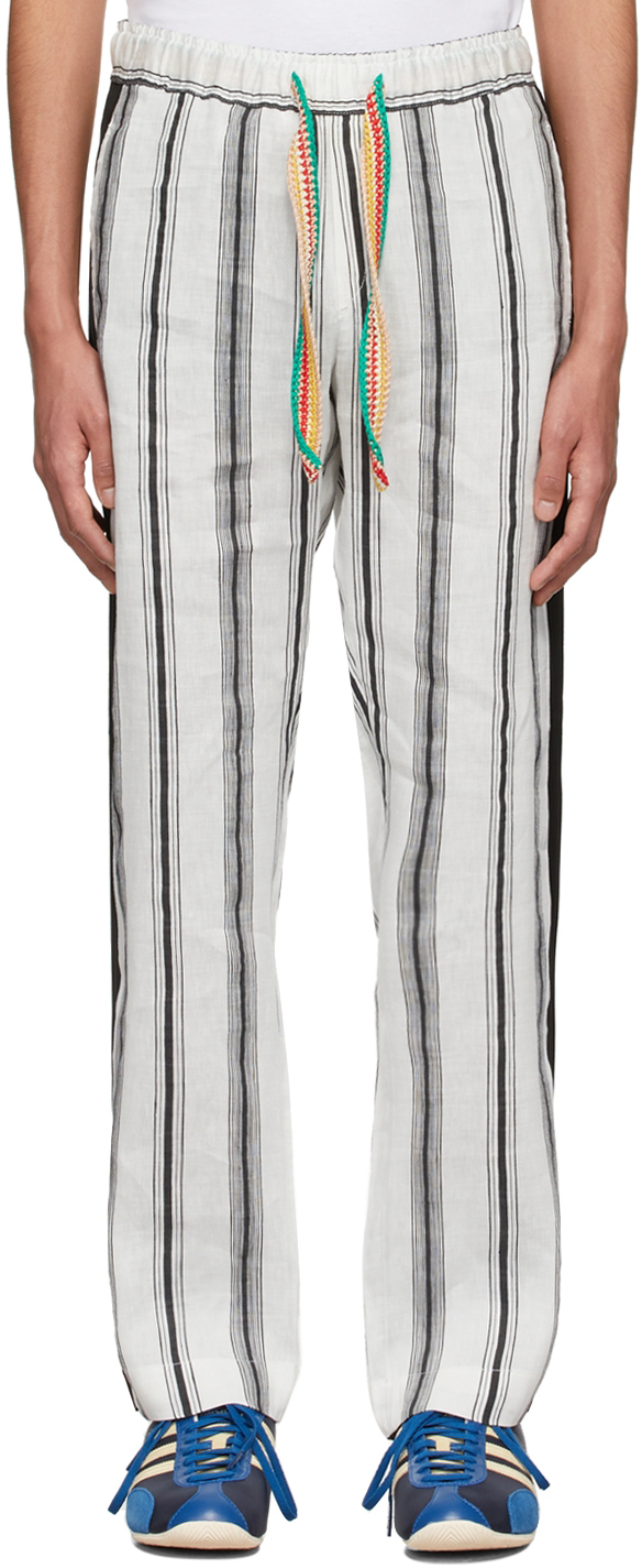 Wales Bonner Off-White Linen Trousers Wales Bonner