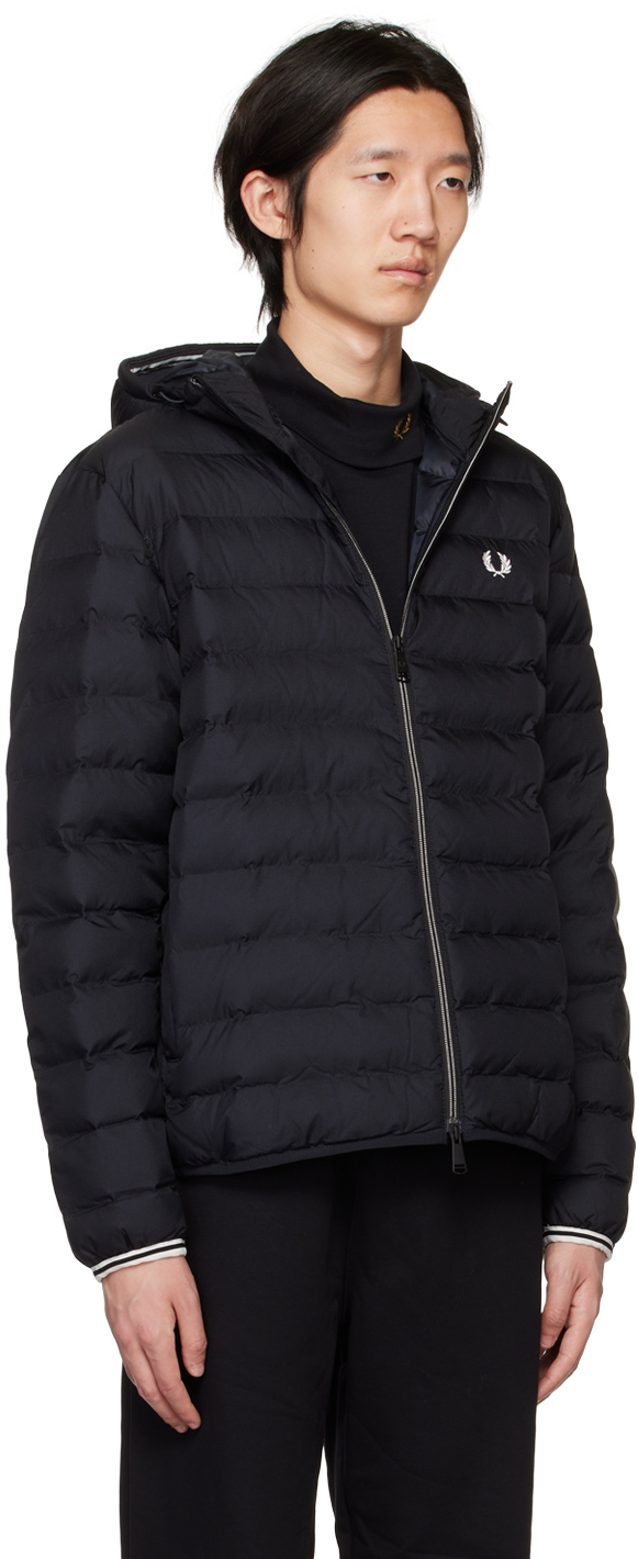 Fred Perry Black Quilted Jacket Fred Perry