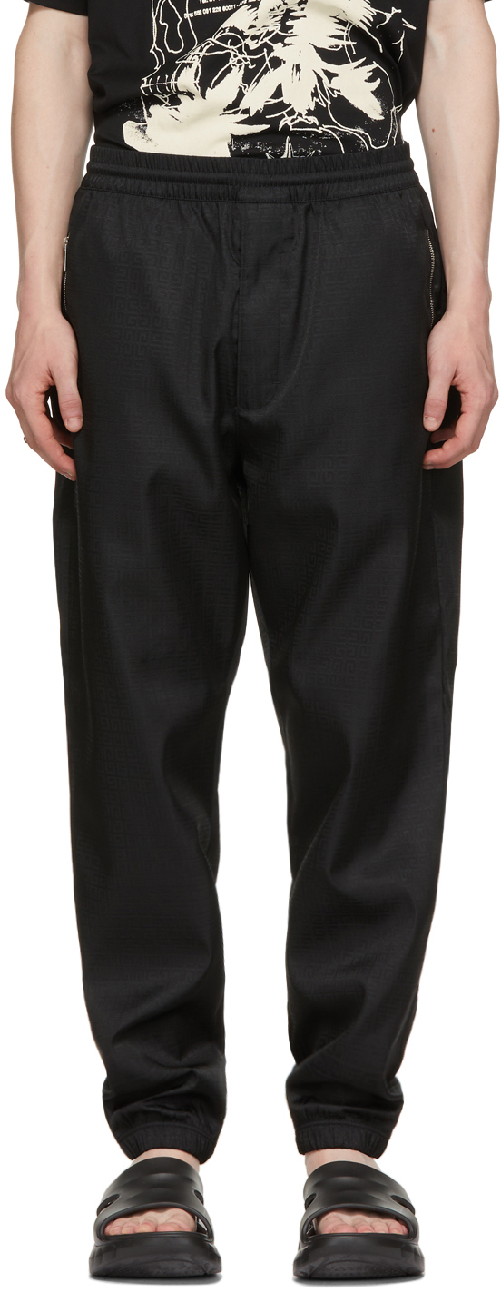 Givenchy Black Nylon Logo Track Pants 