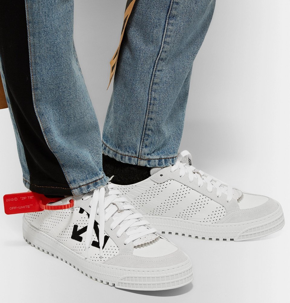 Byblomst billede emulering Off-White - 3.0 Polo Suede-Trimmed Leather Sneakers - Men - White Off-White