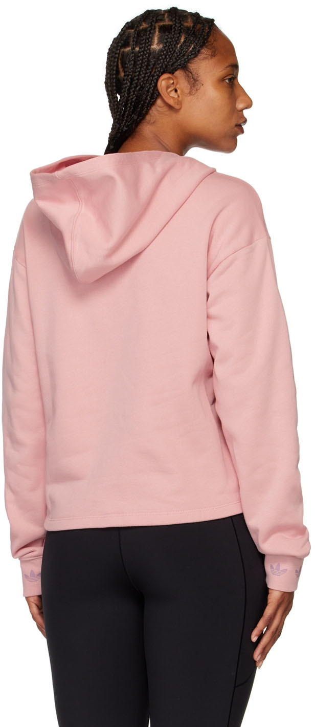 adidas pink cropped hoodie