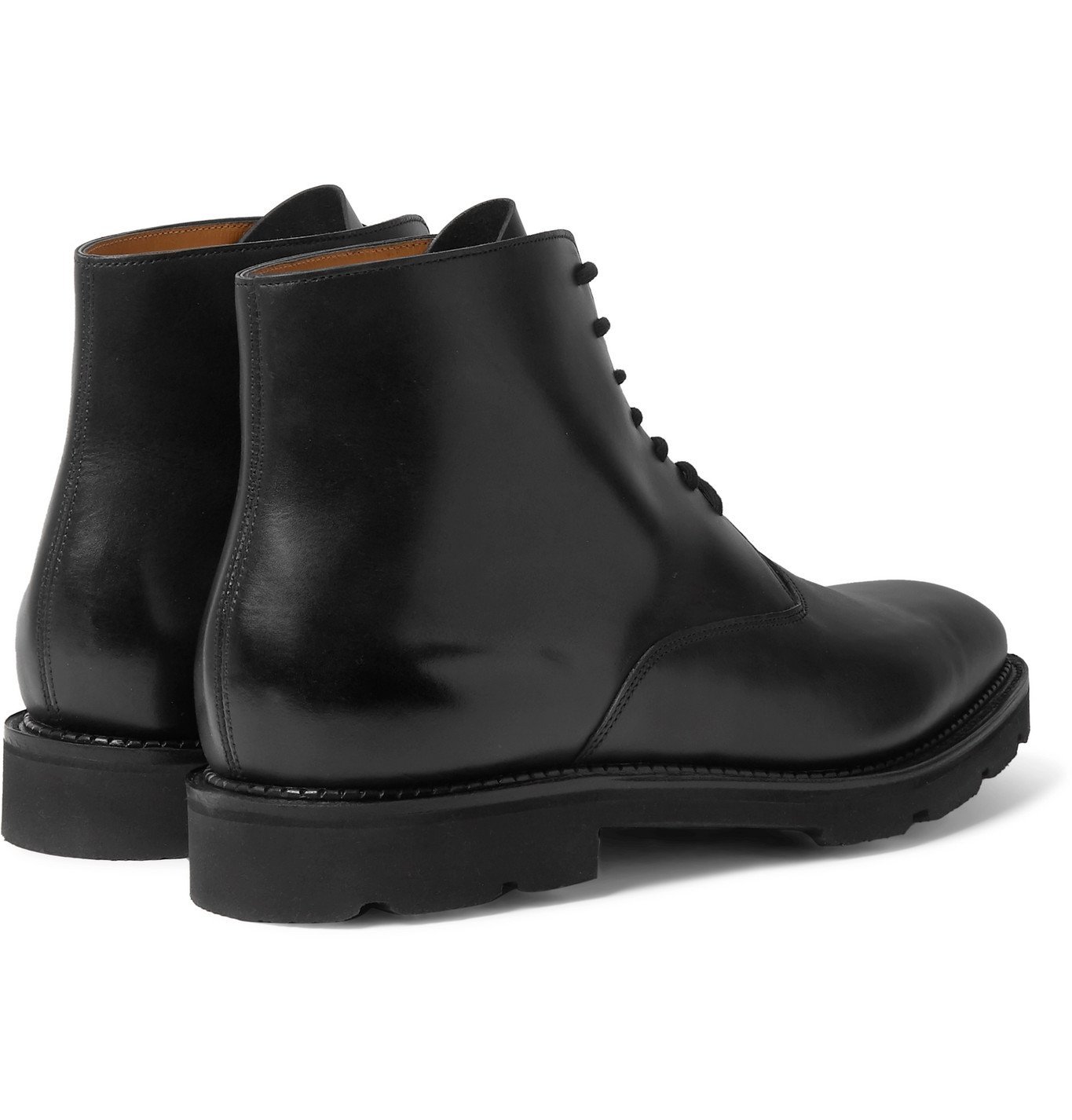 John Lobb - Burrow Leather Boots - Black John Lobb