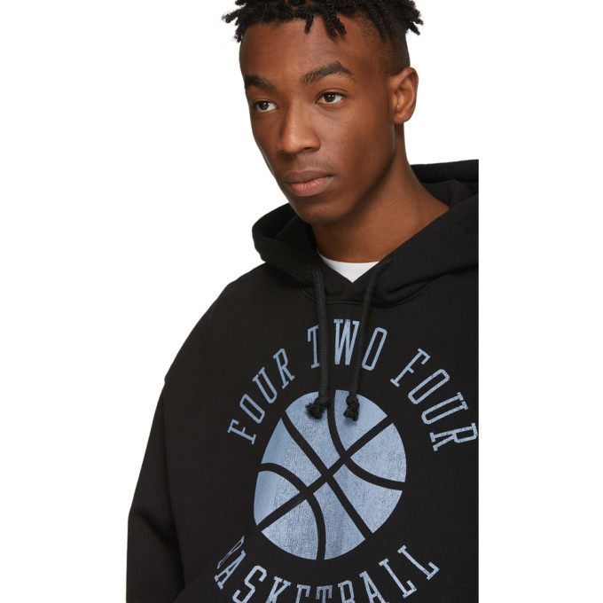 424 Black Basketball Hoodie 424