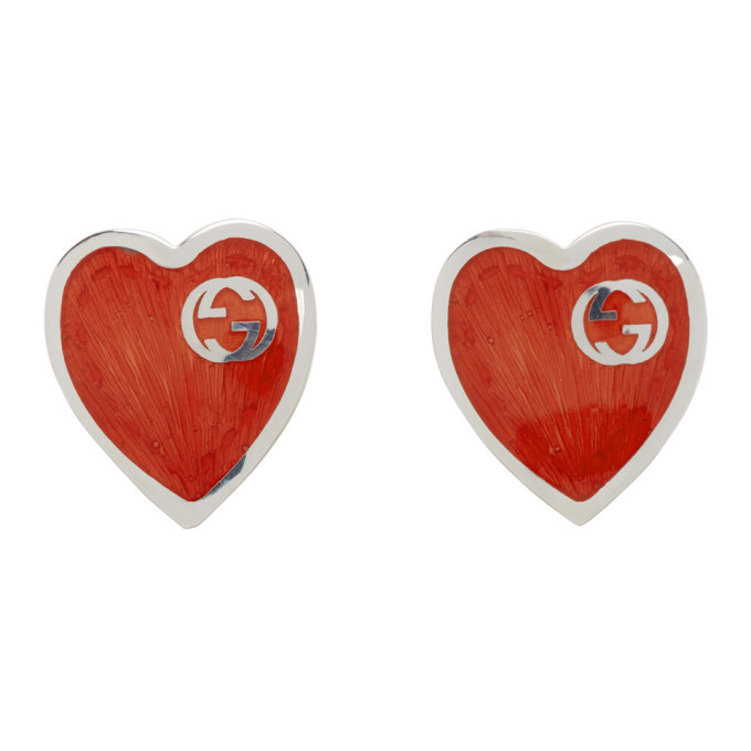 gucci love heart earrings