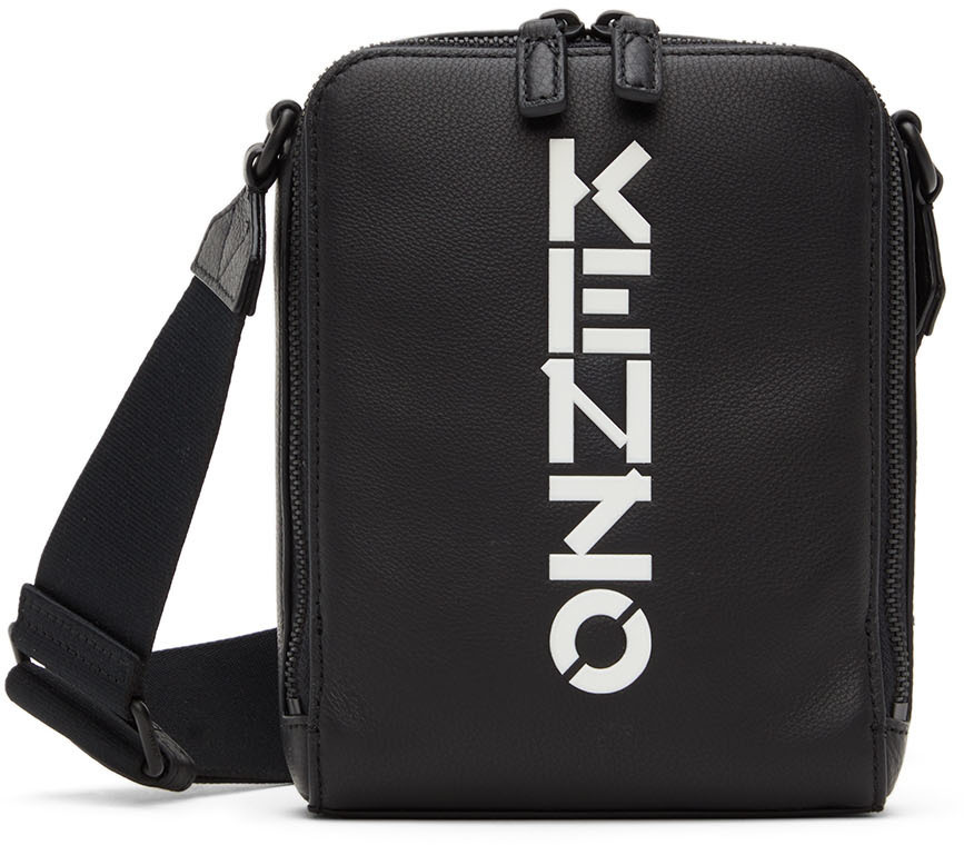 Kenzo Black Logo Messenger Bag Kenzo