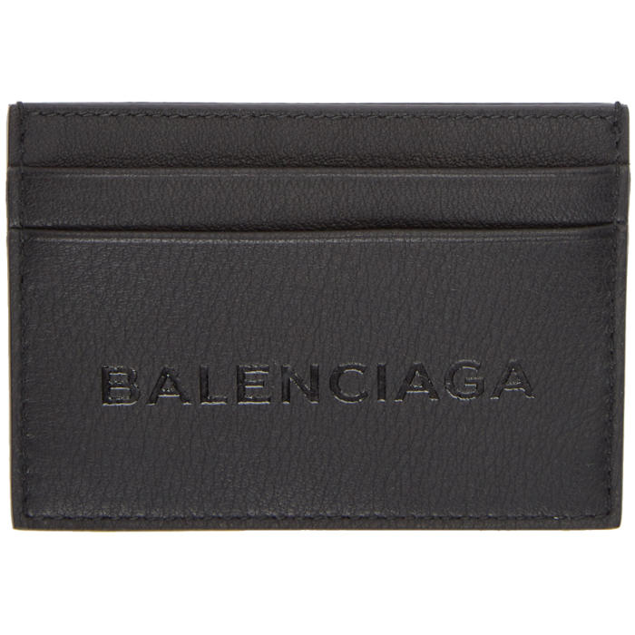 balenciaga black card holder