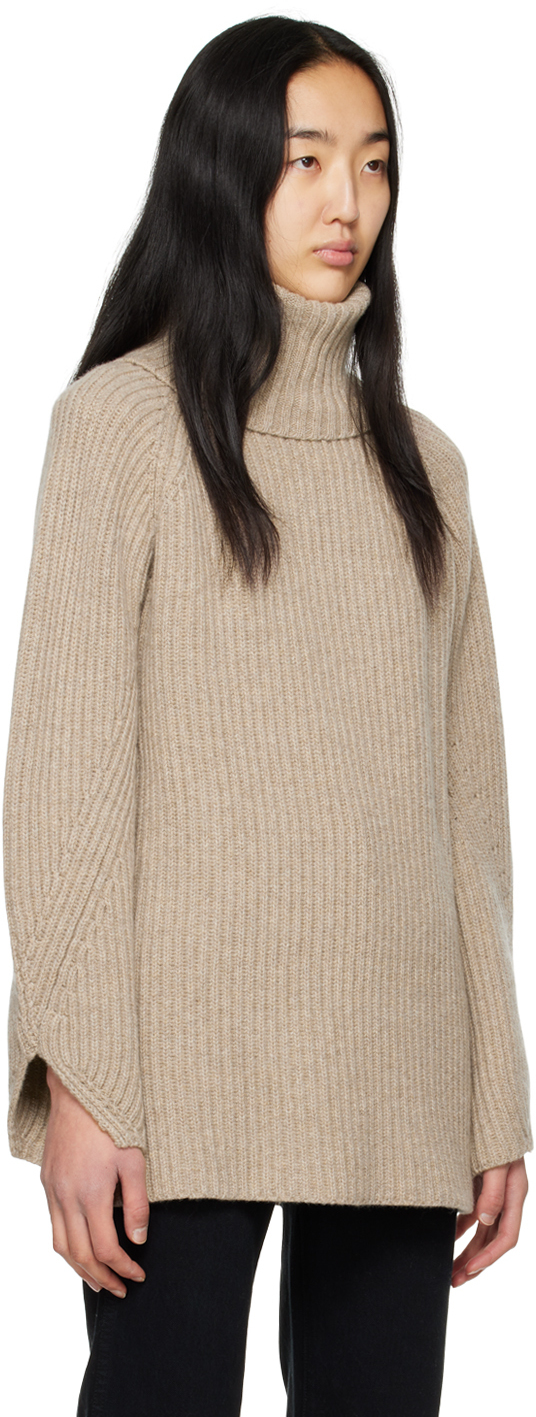 KHAITE Taupe 'The Nimbus' Turtleneck Khaite