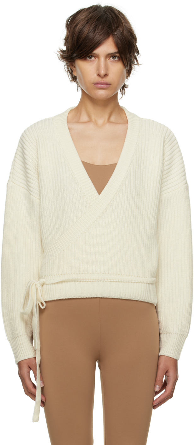 Norba Off-White Wrap Cardigan Norba