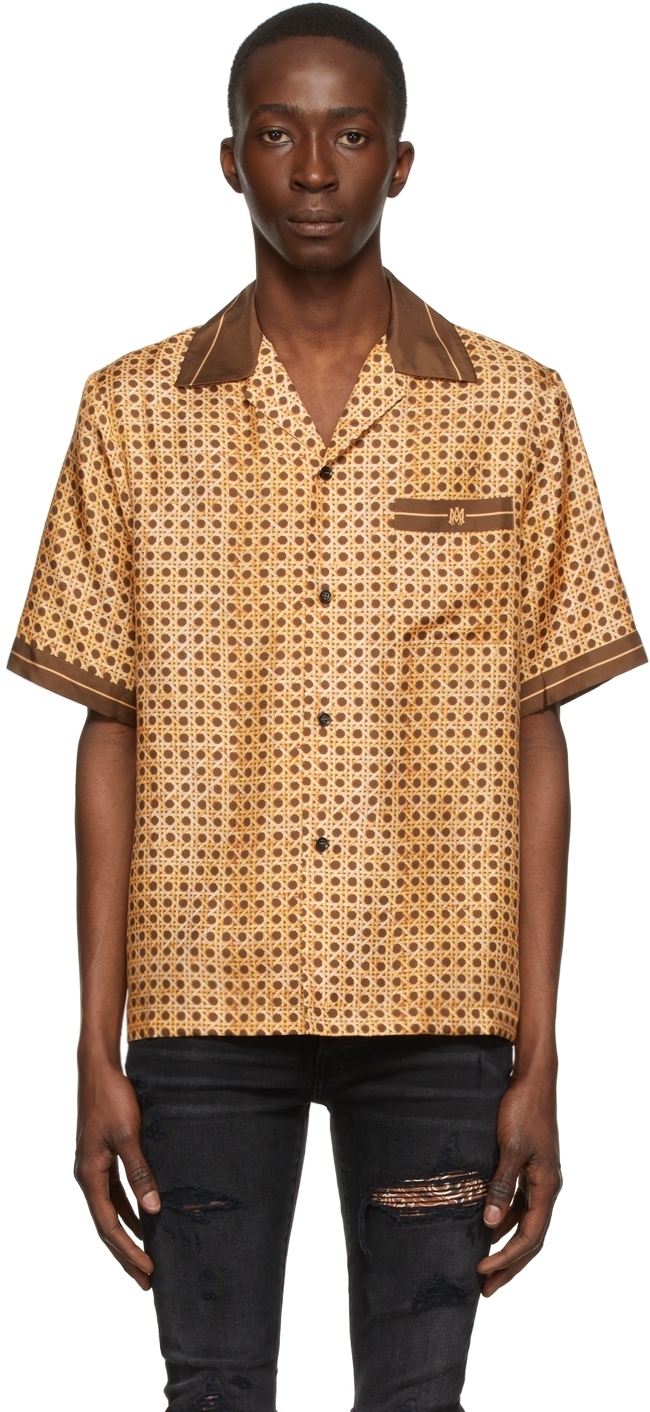 AMIRI Brown Silk Shirt Amiri