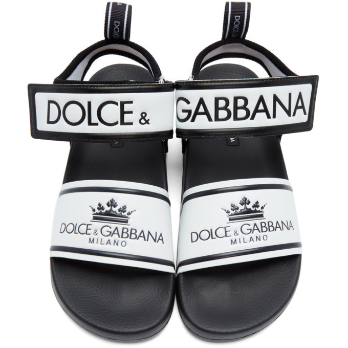 dolce and gabbana logo sandals