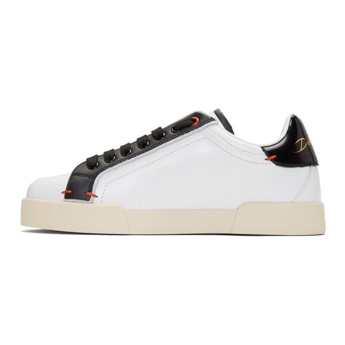 Dolce and Gabbana Black and White 1984 Portofino Sneakers Dolce & Gabbana