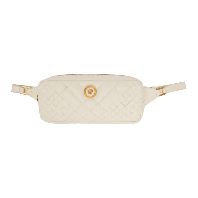 versace quilted leather belt bag