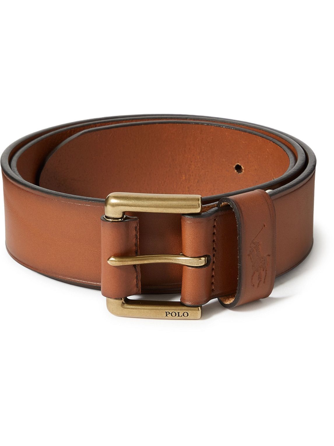 Photo: Polo Ralph Lauren - 5cm Logo-Debossed Leather Belt - Brown