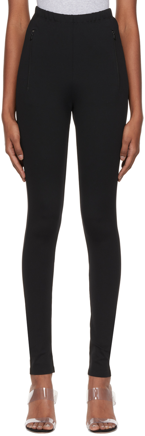 WARDROBE.NYC Black Back Zip Leggings WARDROBE.NYC