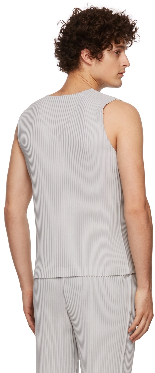 Homme Plissé Issey Miyake Grey Basics Tank Top Homme Plisse Issey Miyake