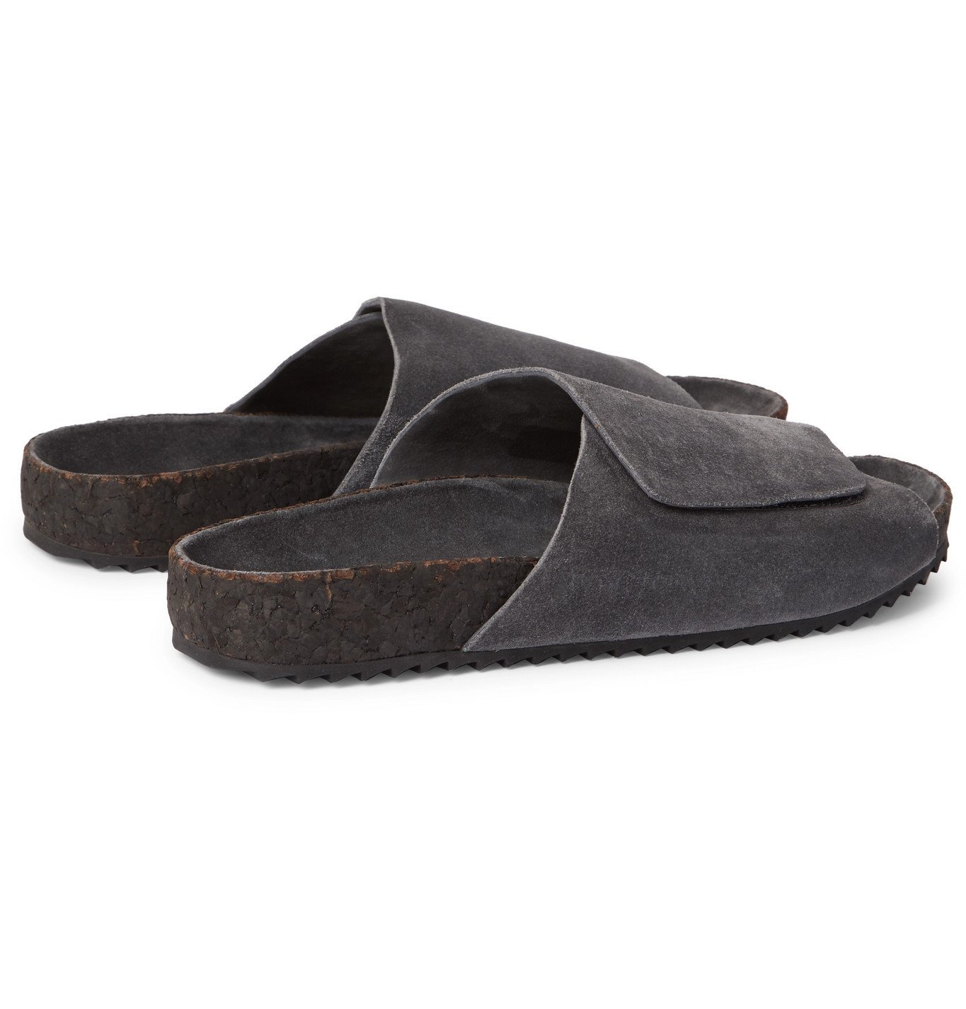 James Perse - Suede Slides - Gray James Perse