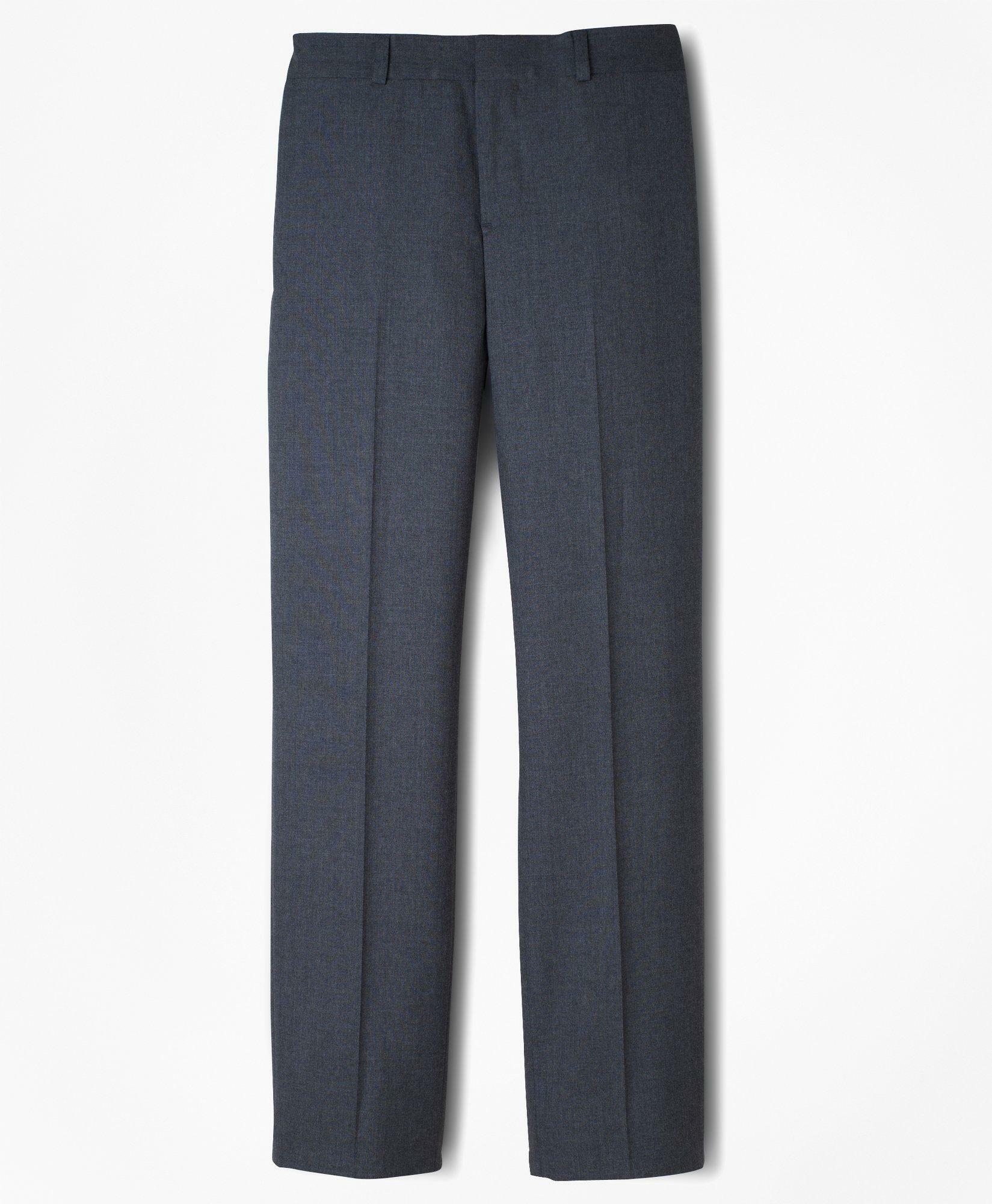 Brooks Brothers Boys Junior Plain-Front Wool Suit Pants | Grey