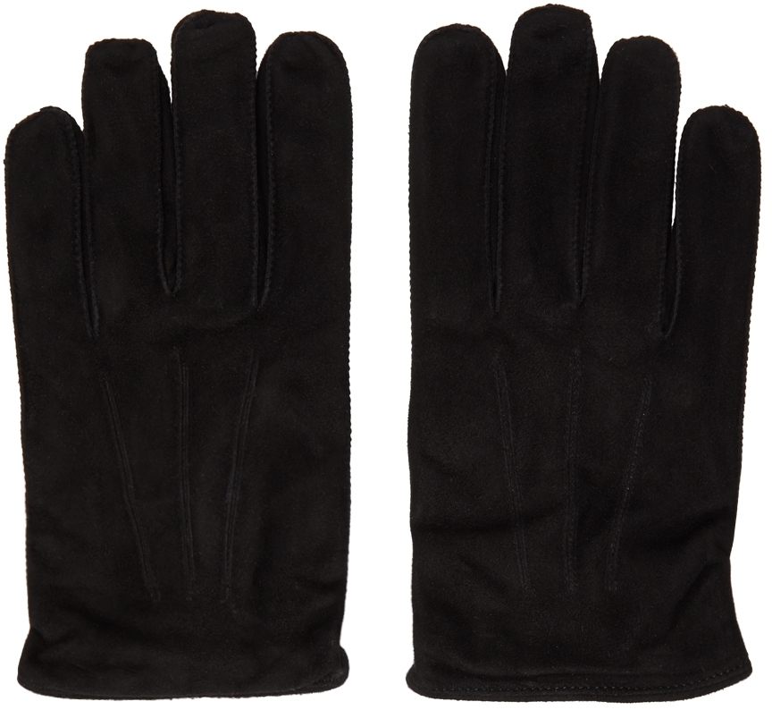 Ermenegildo Zegna Black Suede Gloves Ermenegildo Zegna