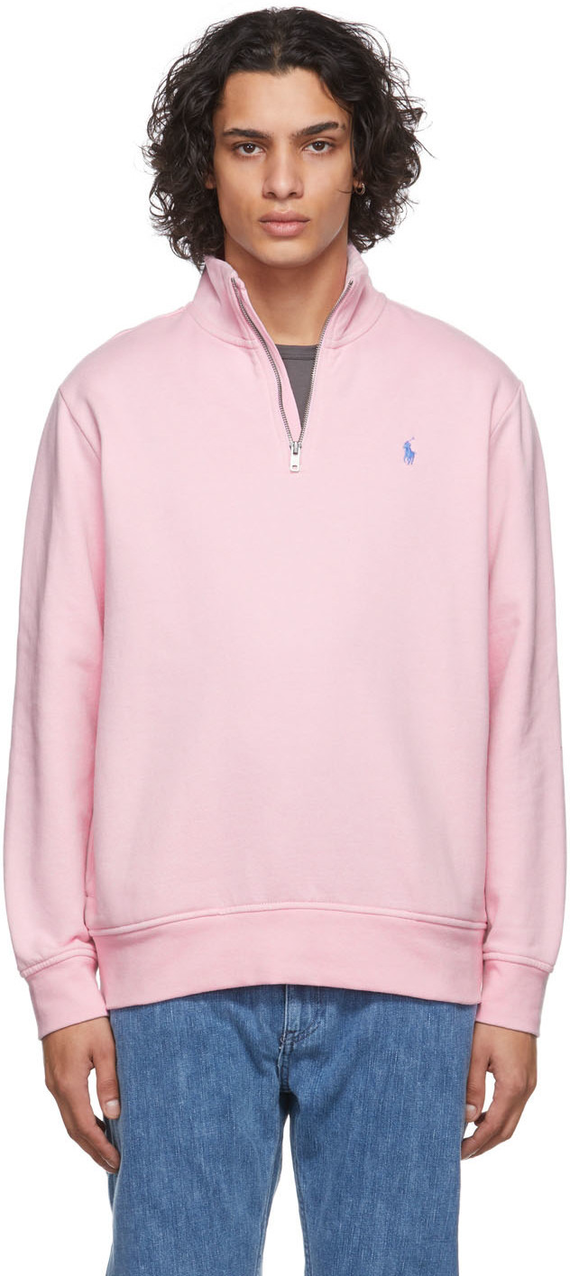 Polo Ralph Lauren Pink Zip-Up Sweatshirt Polo Ralph Lauren