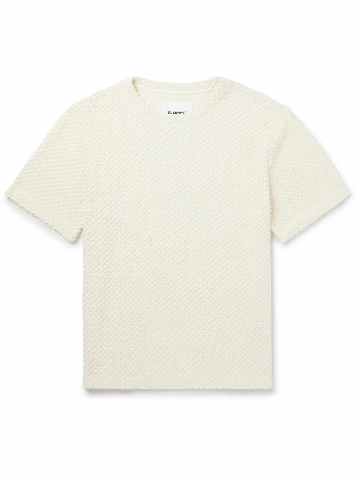 Photo: Jil Sander - Cotton-Blend Terry T-Shirt - Neutrals