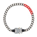 1017 Alyx 9sm Colored Links Buckle Necklace Silver/Red