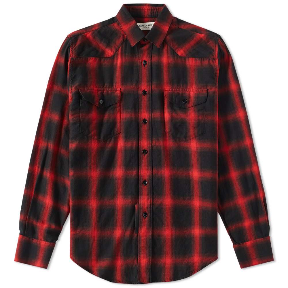 saint laurent tartan shirt