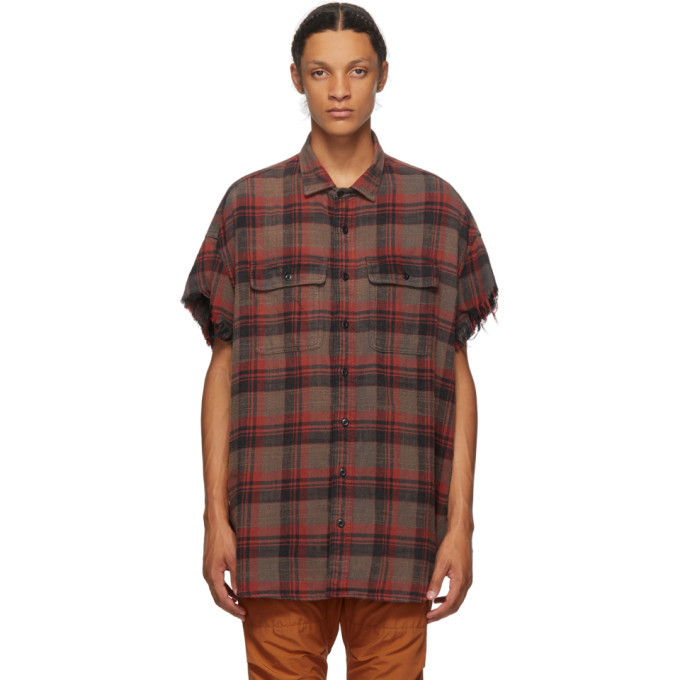 Black Oversize Cut-Off Shirt R13
