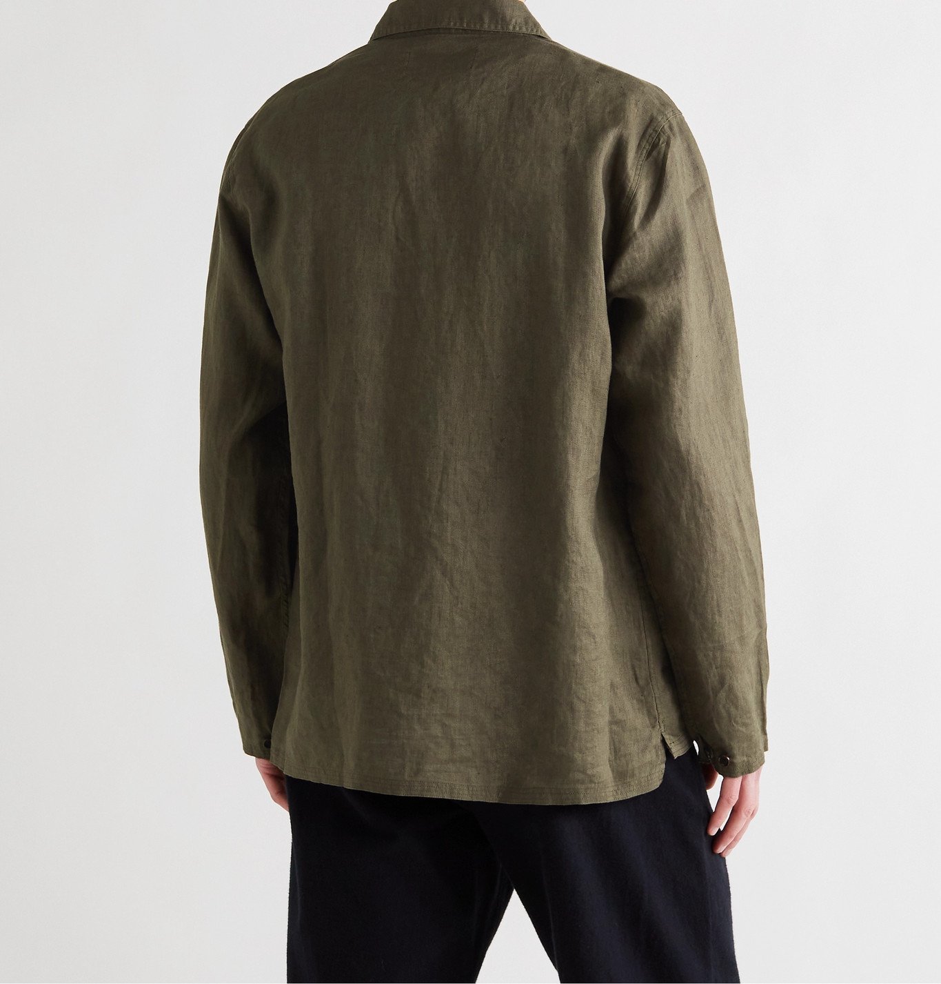 OLIVER SPENCER - Hockney Linen Shirt Jacket - Green