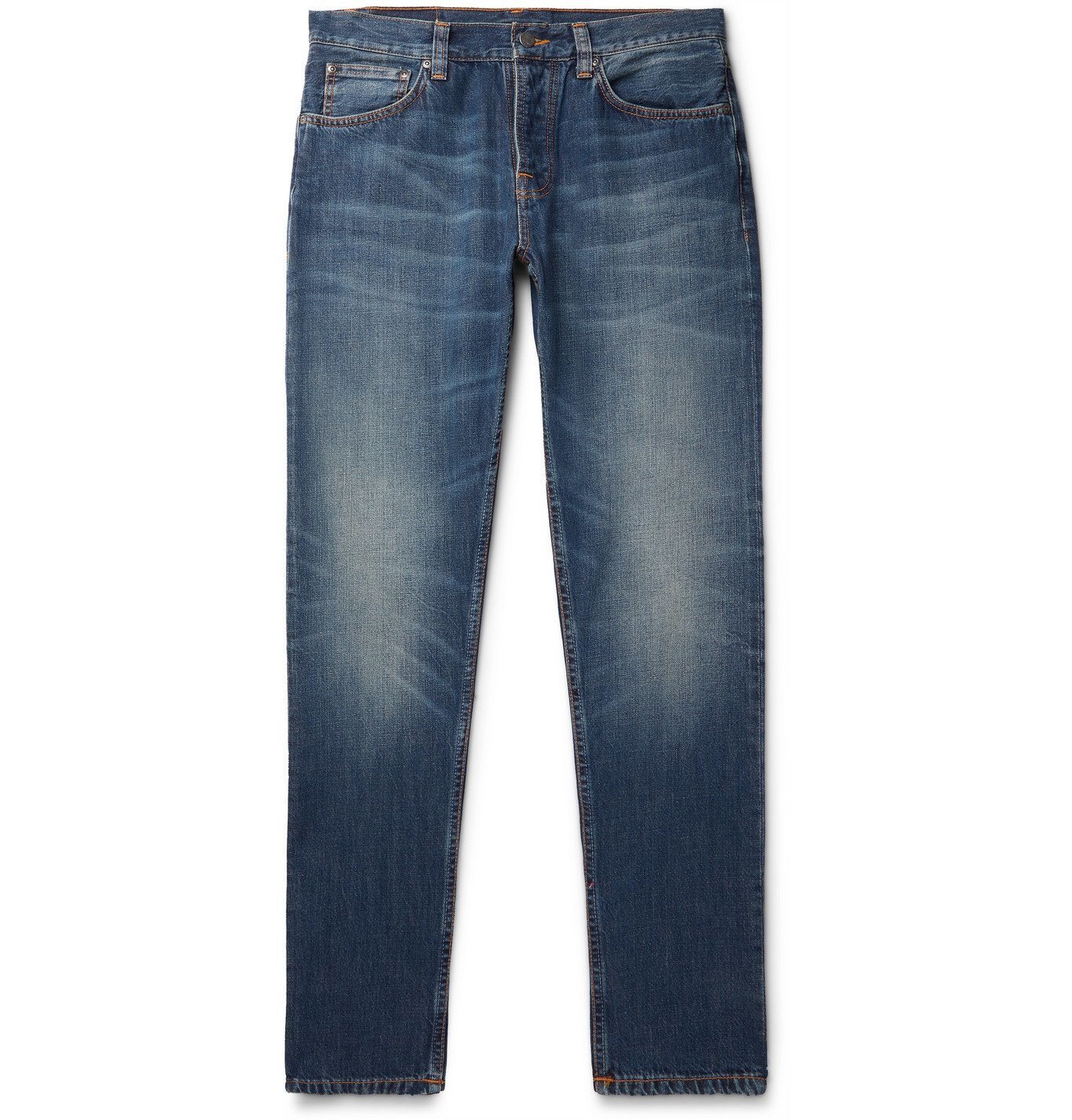 Nudie Jeans - Steady Eddie II Slim-Fit Tapered Organic Stretch-Denim ...