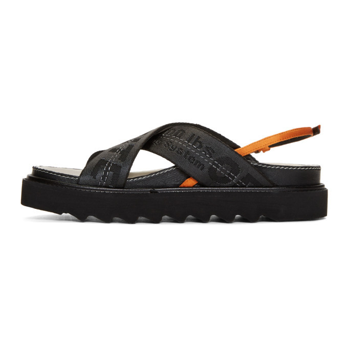 off white belt sandals