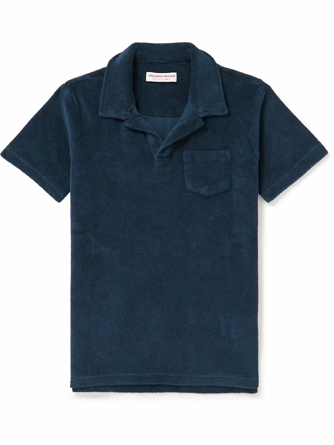 Orlebar Brown Kids - Digby Cotton-Terry Polo Shirt - Blue