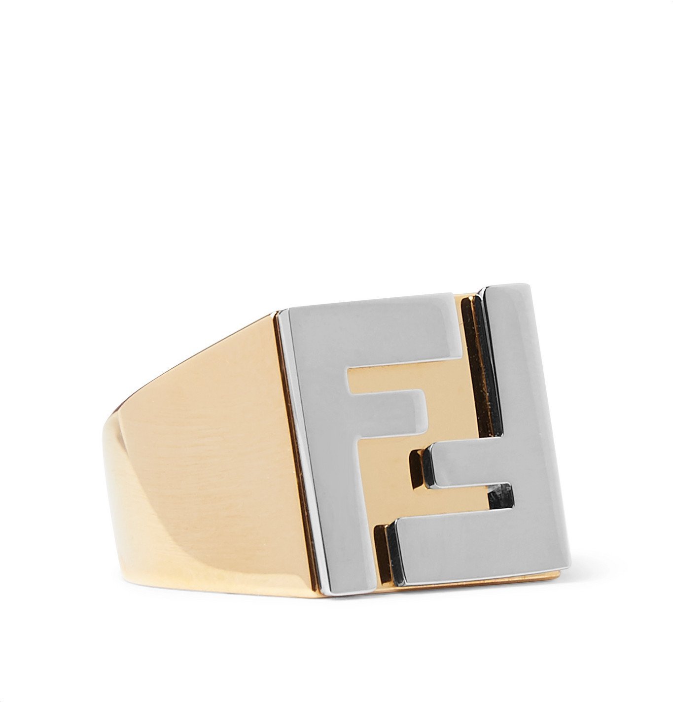 fendi gold and silver ring