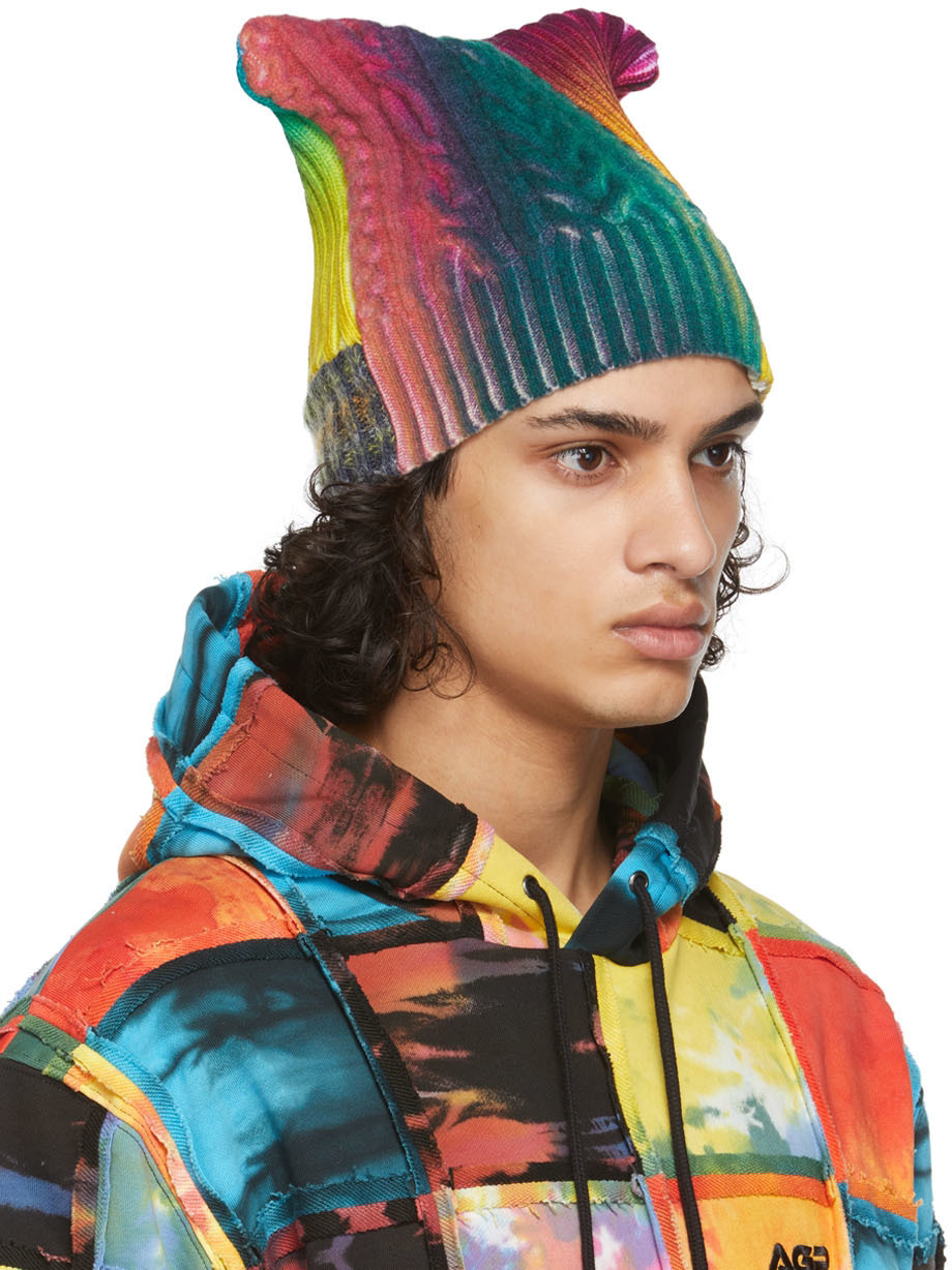 AGR Multicolor Patchwork Knit Beanie AGR