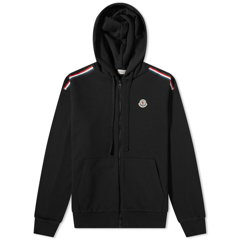 Moncler Men's Logo Zip Hoody in Black Moncler