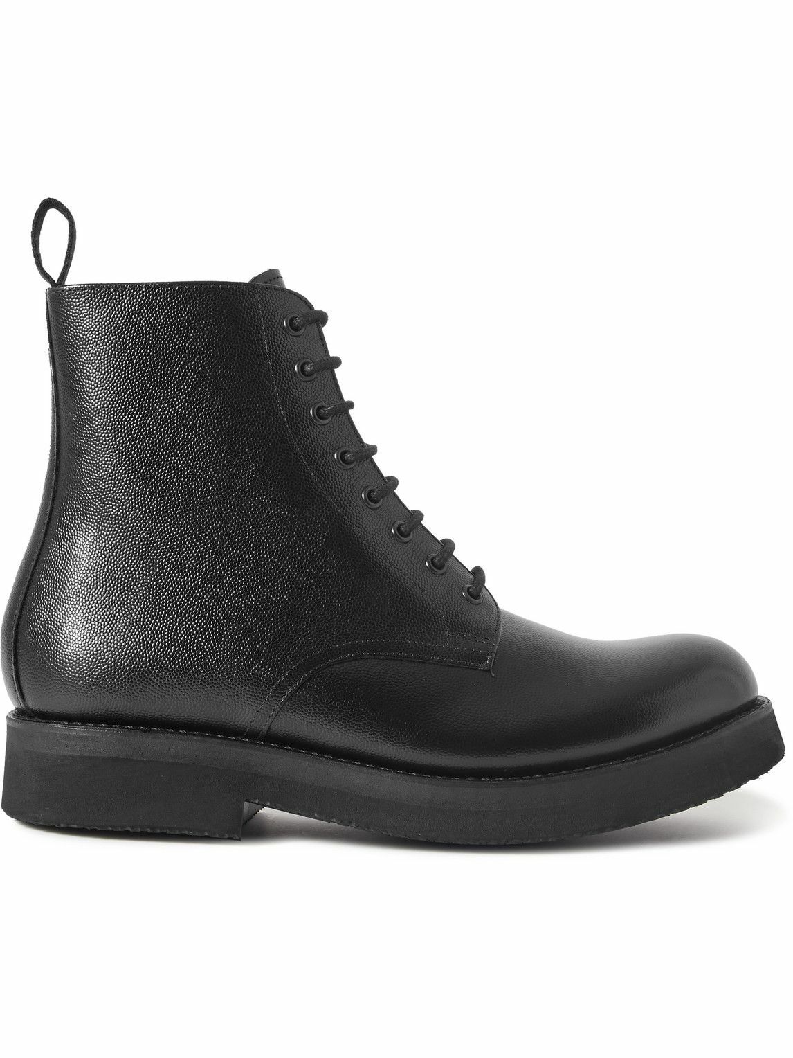 Photo: Grenson - Dudley Pebble-Grain Leather Boots - Black