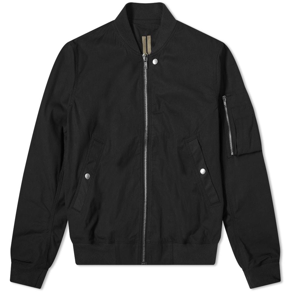 Rick Owens DRKSHDW Back Print Nylon Flight Bomber Jacket Rick