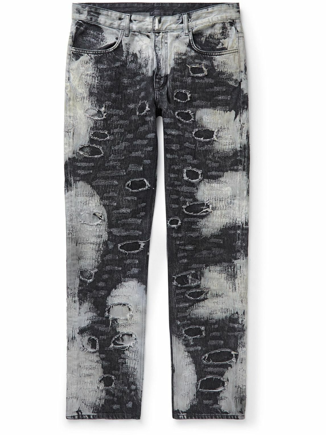 Givenchy SlimFit Distressed Bleached Jeans Gray Givenchy