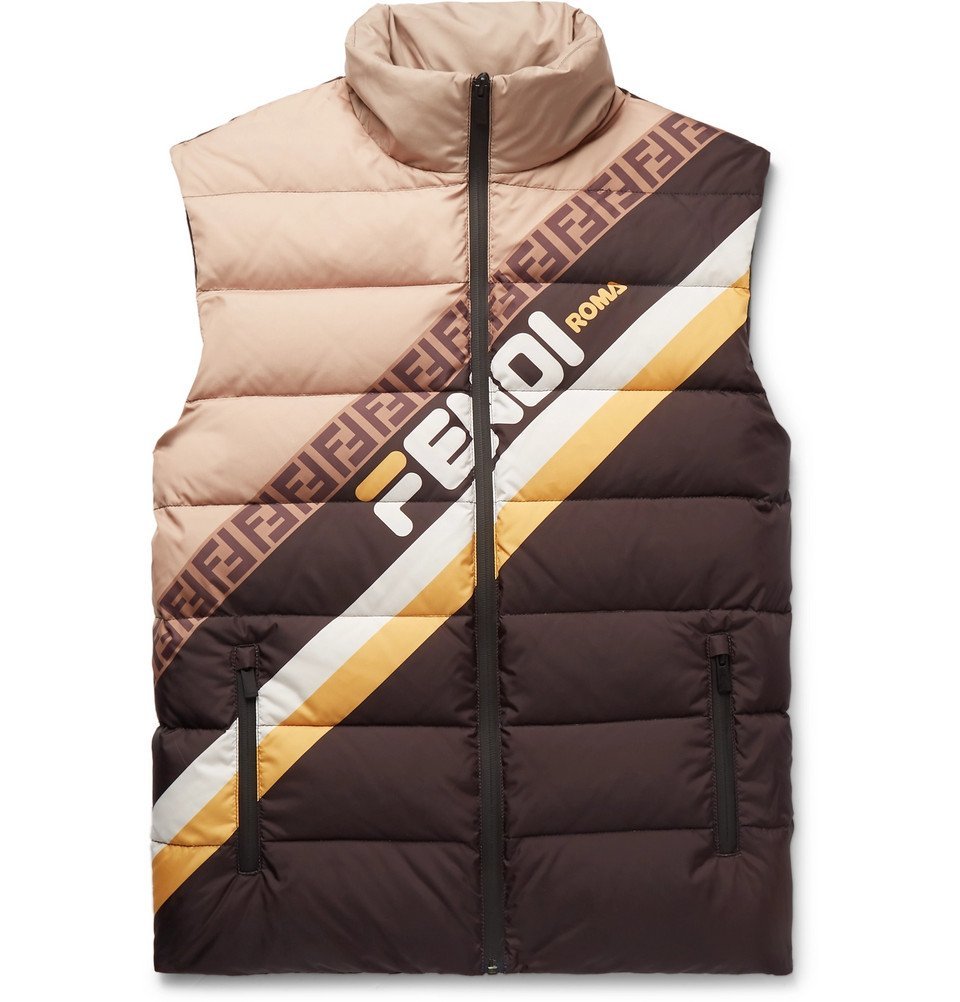 Fendi - Logo-Print Quilted Shell Down 