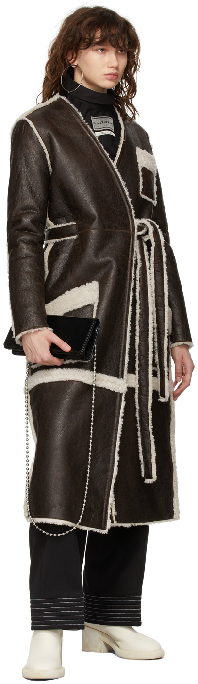 shearling wrap coat