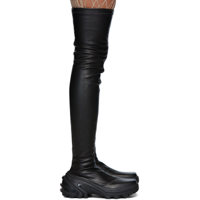 1017 ALYX 9SM Black Fixed Sole Thigh-High Boots
