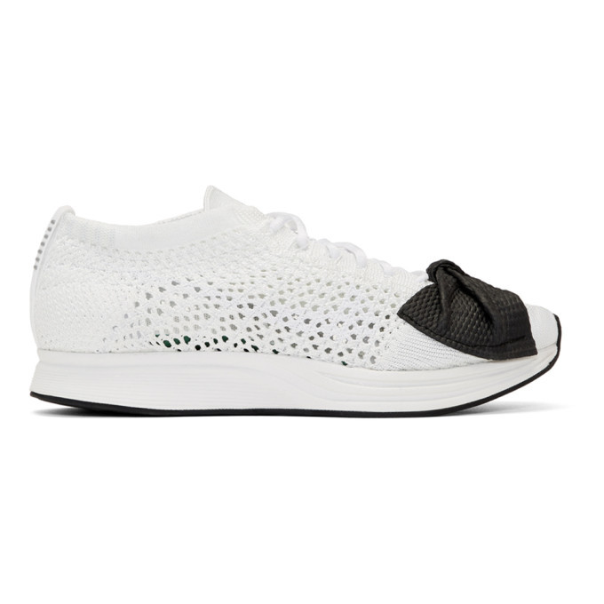 Comme des Garcons White Nike Edition Customized Racer Sneakers